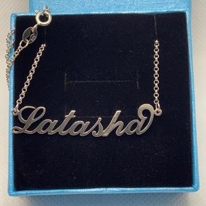 S925 Initial Pendant Necklace, Latasha